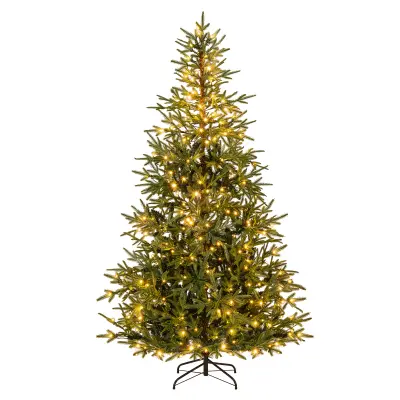 Umetno božično drevo z LED-osvetlitvijo, 210 cm