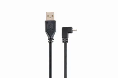 USB kabel[USB 2.0] -  USB A (M) - microUSB (M) kabel, 6 m, črna (CCP-MUSB2-AMBM90-6)