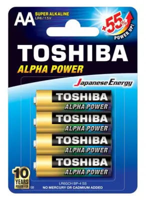 Baterije TOSHIBA Alpha Power AA, 4 kosi.