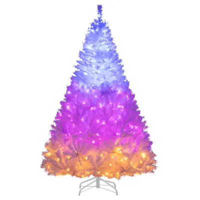 Umetno belo božično drevo z LED-osvetlitvijo, 180 cm