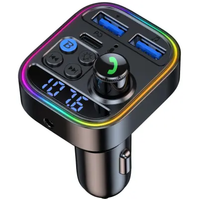 Avto Bluetooth FM predajnik MP3 z Bluetooth 5.3 in PD 30W dvojni USB