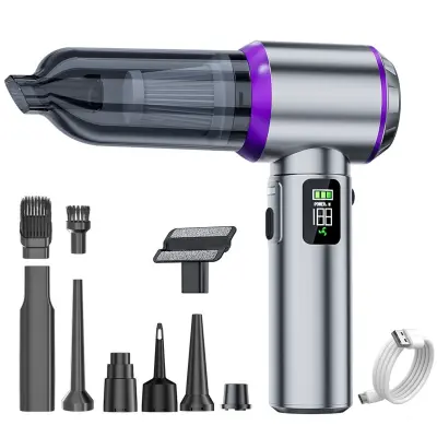 Ročni avto sesalnik s 100W brezkrtačnim motorjem in 16000Pa Purple+grey