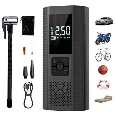VC029B brezžični napihovalnik pnevmatik, 2000mAh, USB-C, LED luč