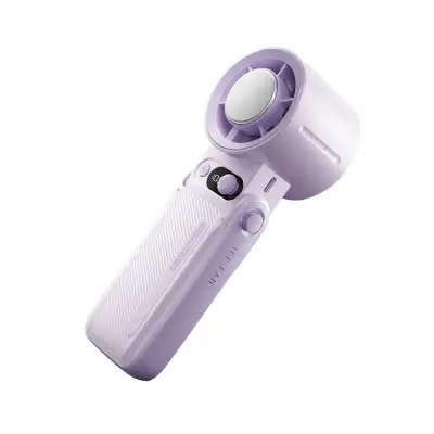 3-v-1 ledeni kompresijski nosljiv ventilator z USB-C in 199-stopnjami Purple