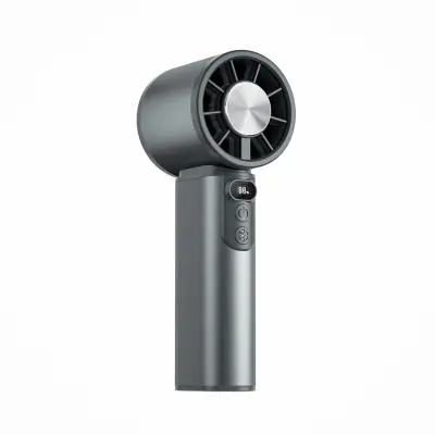 Prenosni termoelektrični ventilator 3600mAh Peltier, ABS+aluminij Gray