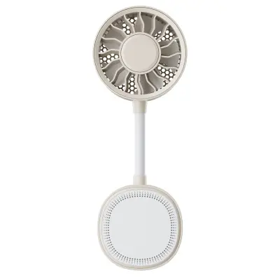 5-v-1 magnetni prenosni ventilator, 1800mAh, 3 hitrosti, 360° Beige