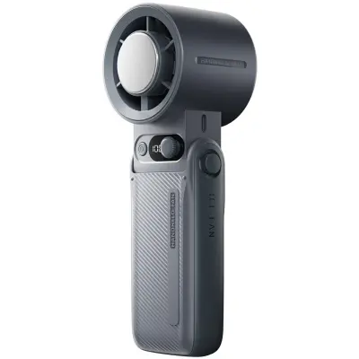 3-v-1 ledeni kompresijski nosljiv ventilator z USB-C in 199-stopnjami Gray
