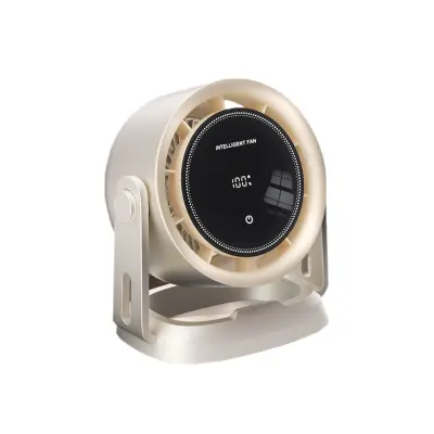 Ventilator z digitalnim zaslonom in dotikom, 100-stopenjski, USB Type-C, 10w Beige