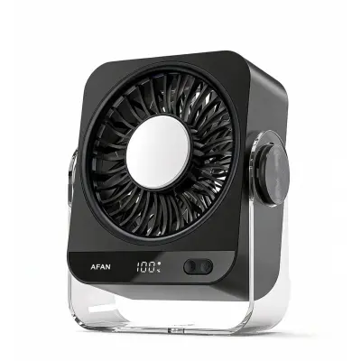 Namizni ventilator z ledenim hlajenjem, USB Type-C 5W, 199-stopenj Black