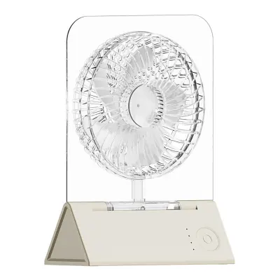 Namizni ventilator: 5-rebrni močan, zložljiv, USB 3000mAh White