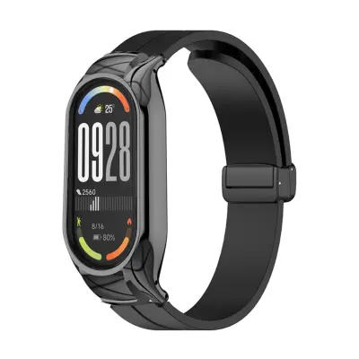 Kovinsko ohišje, silikonski pašček Xiaomi Band 9 Ceramic Edition Black