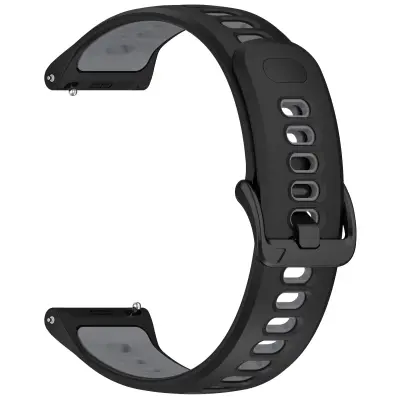 Dvobarvni silikonski nadomestni pašček za Honor Watch 6 Plus, 22 mm Black