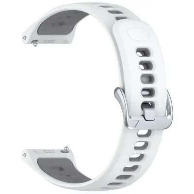 Dvobarvni silikonski nadomestni pašček za Honor Watch 6 Plus, 22 mm White