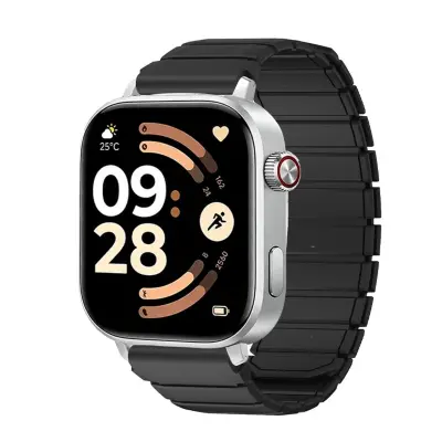 Magnetni silikonski pašček za Redmi Watch 4/5/6, 22mm Black