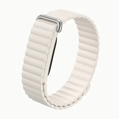 Magnetni silikonski pašček za Google Fitbit Air, siv-oranžen Beige