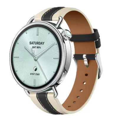 Pašček iz sintetičnega usnja za Xiaomi Watch S4, 18mm Black