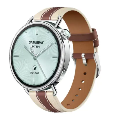 Pašček iz sintetičnega usnja za Xiaomi Watch S4, 18mm Brown
