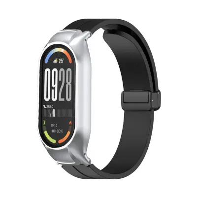 Kovinski ovitek in nadomestni pašček za Xiaomi Smart Band 9 Black