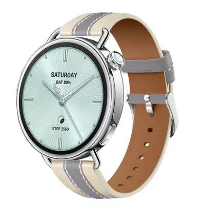 Pašček iz sintetičnega usnja za Xiaomi Watch S4, 18mm Gray