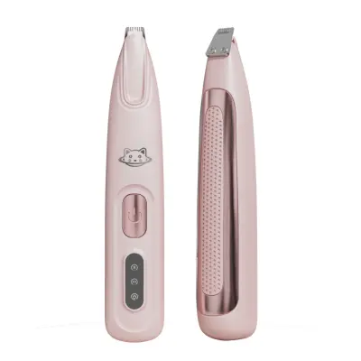 Strižnik dlake za ljubljenčke 9 mm z LED-lučko in USB-C Pink