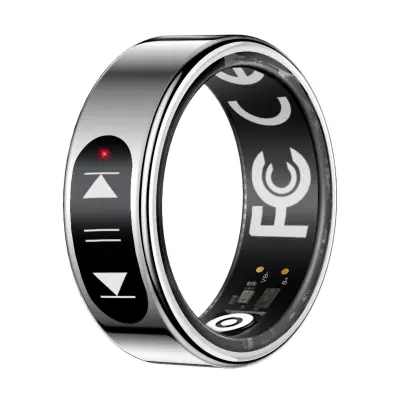 Pametni prstan Bluetooth 5.2 z gestami in polnilnim etuijem Silver 10