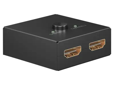 Commutator HDMI Goobay 2 Vers 1 4K @ 60 Hz Noir Argent