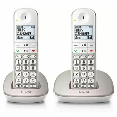 Brezžični telefon Philips XL4902S z dvema slušalkama