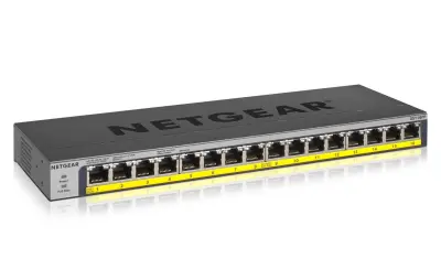 Switch Netgear GS116PP - 16 x 10/100/1000 (PoE+) - Desktop in Rack montierbar