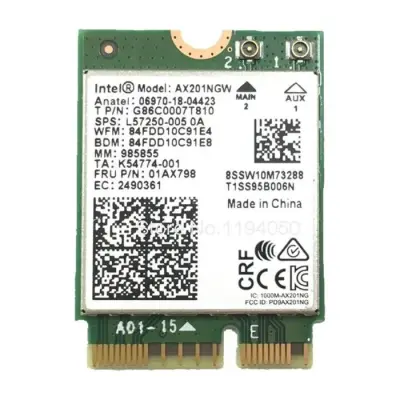 Brezžični adapter Intel AX211 Wi-Fi 6E Bluetooth 5.2 2400 Mbit/s