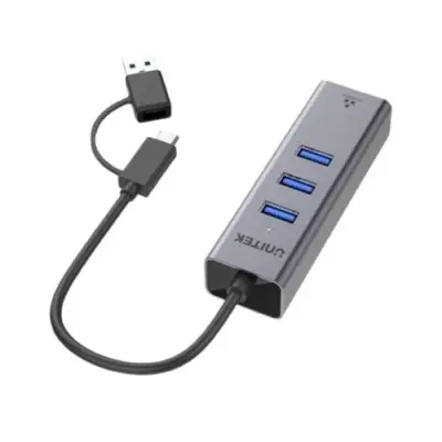 Hub USB 3.0 Unitek s 3 USB-A in RJ45 Gigabit