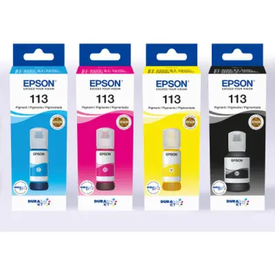 4 kartice črnila Epson Ecotank 113 - črna, rumena, cijan, magenta