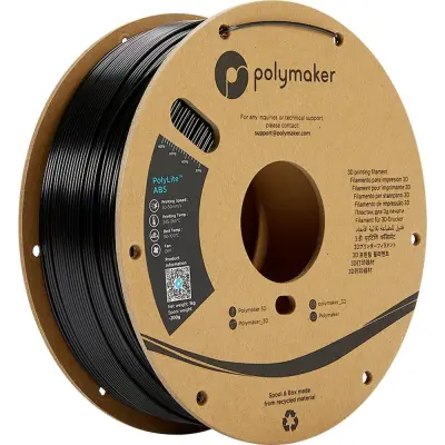 Filament za 3D tiskanje Polymaker PolyLite ABS 1,75 mm črn