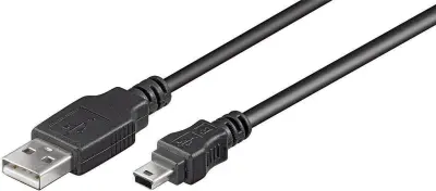 Kabel USB A do Mini USB B Micro Connect 10m Črn