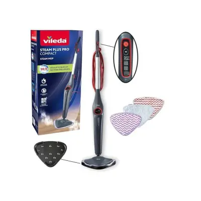 Parni čistilec Vileda Steam Plus Pro Compact z 4 nastavitvami pare