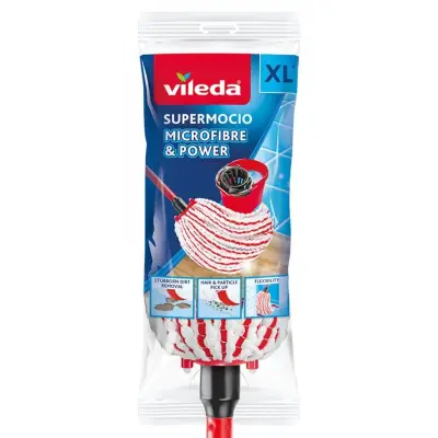 Mop Vileda mikrovlakna in moč rdeč 125cm