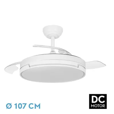 Stropni ventilator Fabrilamp PAPIRO z LED svetilko