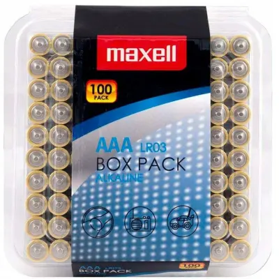 Baterije Maxell AAA Alkalne, 100 kosov