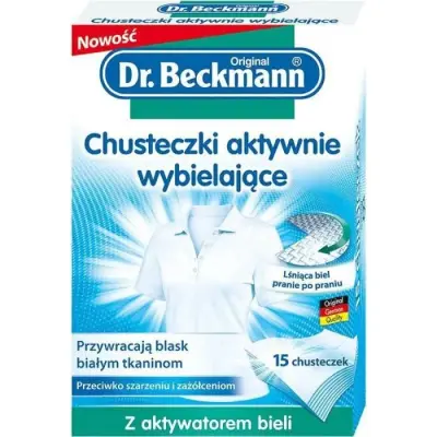 Belilni robčki Dr. Beckmann za pranje 15 kosov