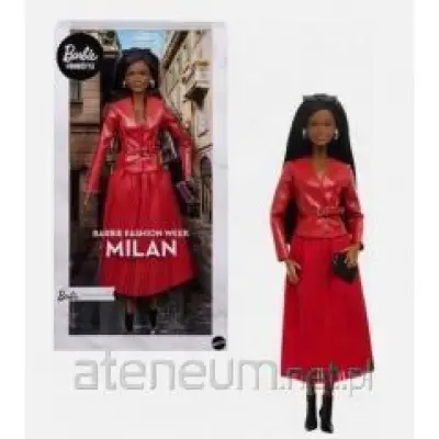 Barbie lutka Fashion Week Milano rdeča