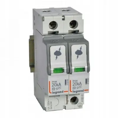 Zaščitnik pred prenapolnjenjem Legrand tip T2 2p 20ka 1.2kv