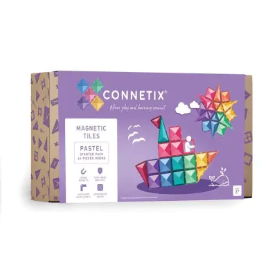 Blokirni set Connetix Pastel Trefl z 64 kosi