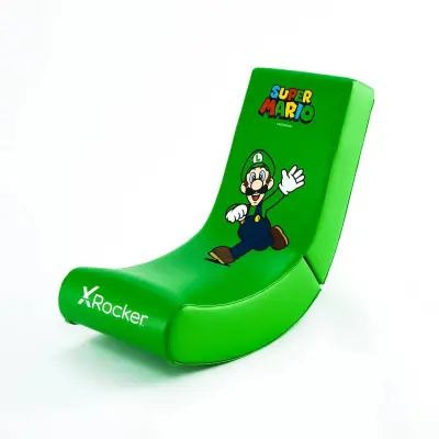Gaming stol X Rocker Luigi z zelenim dizajnom