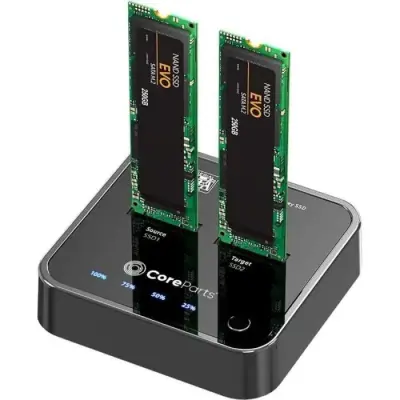 Postaja za priklop CoreParts MS-CLONER-SATA z funkcijo kloniranja