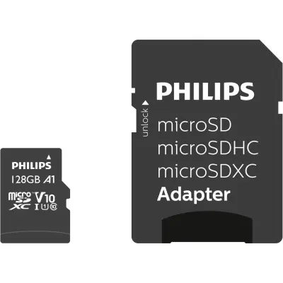 MicroSDXC kartica Philips fm12mp45b 128GB Class 10 UHS-I U1 z adapterjem