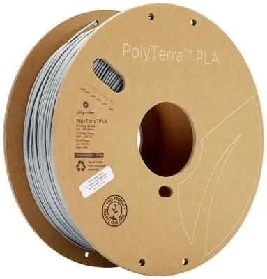 3D tiskalnik filament Polymaker PolyTerra PLA siva 1,75mm 1kg
