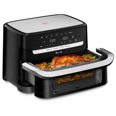 Friteza na vroč zrak Tefal Dual Easy Fry Flex EY9228 9L
