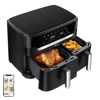 Friteza na vroč zrak Tefal Easy Fry Dual XXL EY9428E0 11l