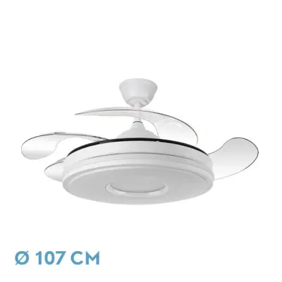 Stropni ventilator Fabrilamp Dani z LED svetlobo