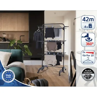 Sušilnik za perilo Leifheit Comfort Tower 420 Črn