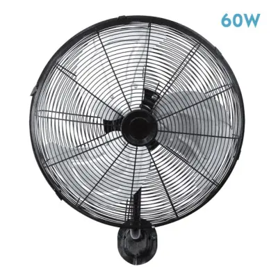 Stenski ventilator Fabrilamp Arrecife 60W Črna/Srebrna
